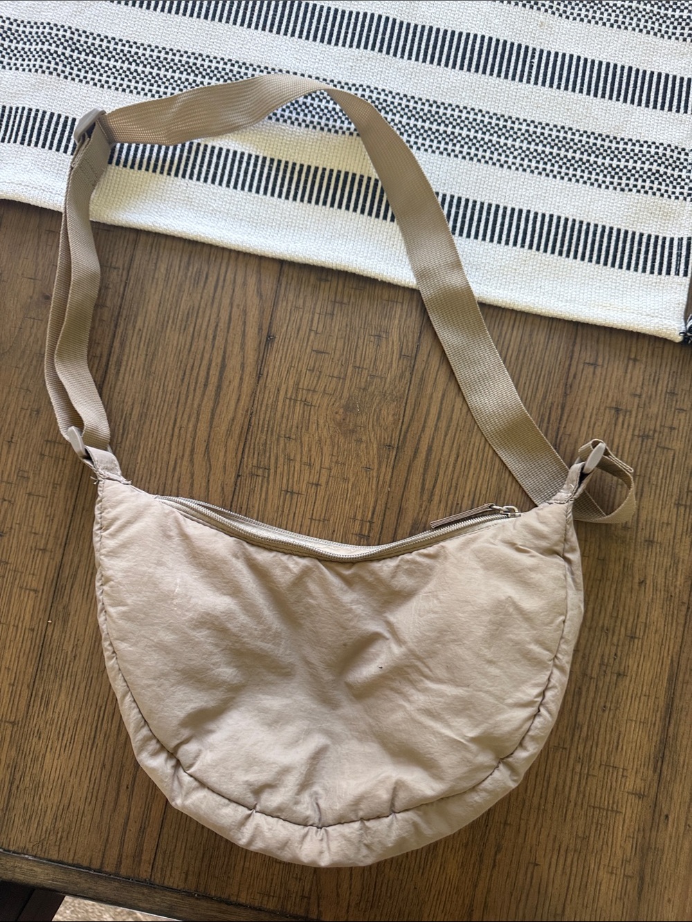 Old Navy Beige Crescent Crossbody Bag